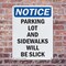 Signmission Parking Lot And Sidewalks Will Be Slick OSHA Notice Sign, Plastic, 7in W x 10in L, 2PK OS-2PACK-NS-P-710-V-17126 - alternate 4